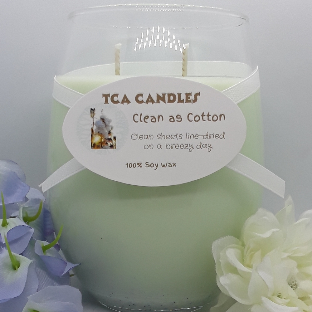 TCA Candles "Clean as Cotton" Scented Soy Wax Candle